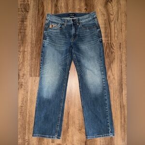 Rank45 Boot Cut Jeans Mens 31 X30 Western Jeans Stretch